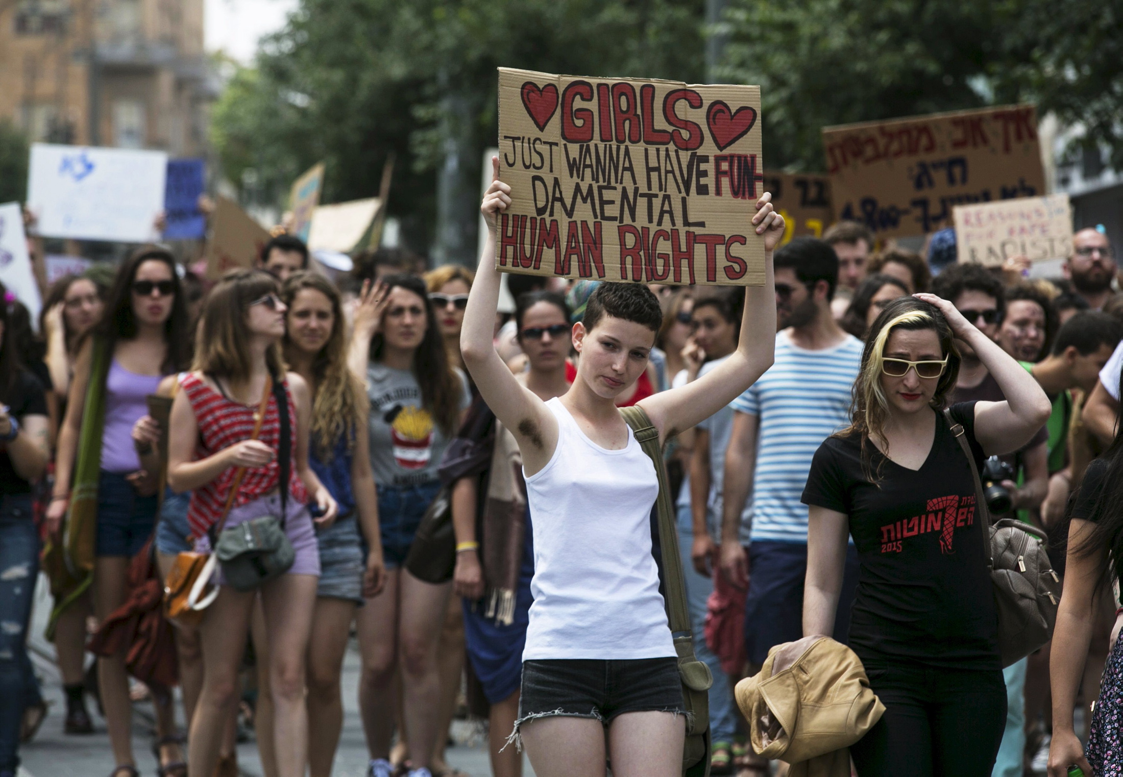 'SlutWalk' in Jerusalem, 2015. Photos by Reuters