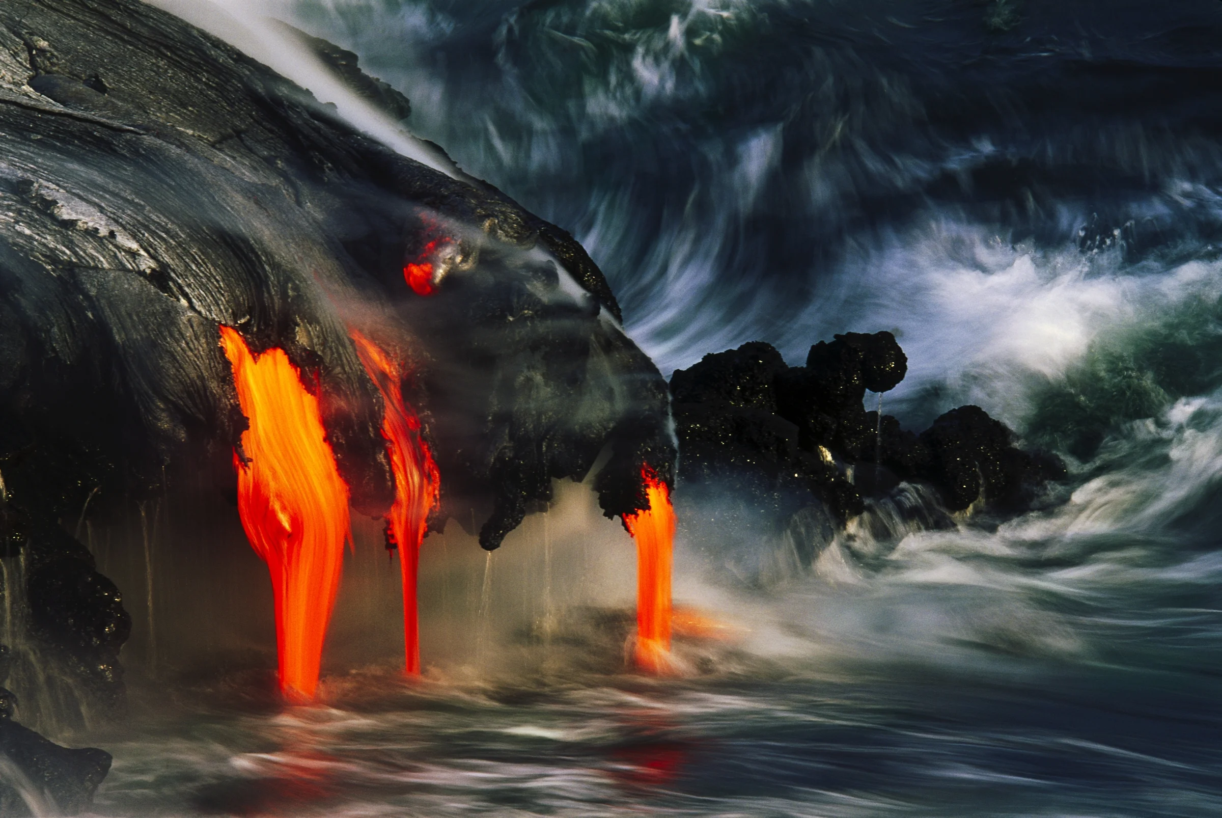Edge of the Earth Corner of the Sky: Lava Flow, Hawaii Volcanoes National Park, Hawaii, USA