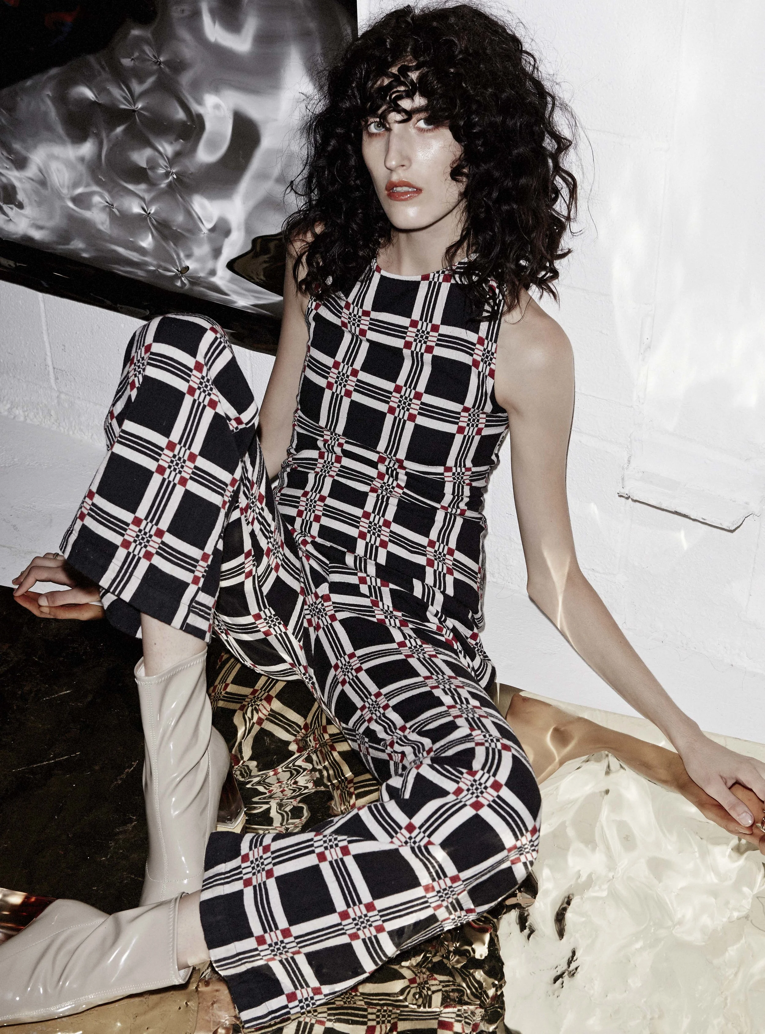 Jumpsuit by Ace and Jig, Earring and Rings by Lorae Russo, Stylist's own Boots