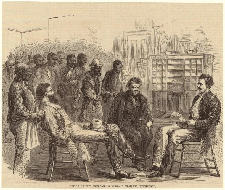 The Freedmen's Bureau office in Memphis, Tennessee, 1866.
