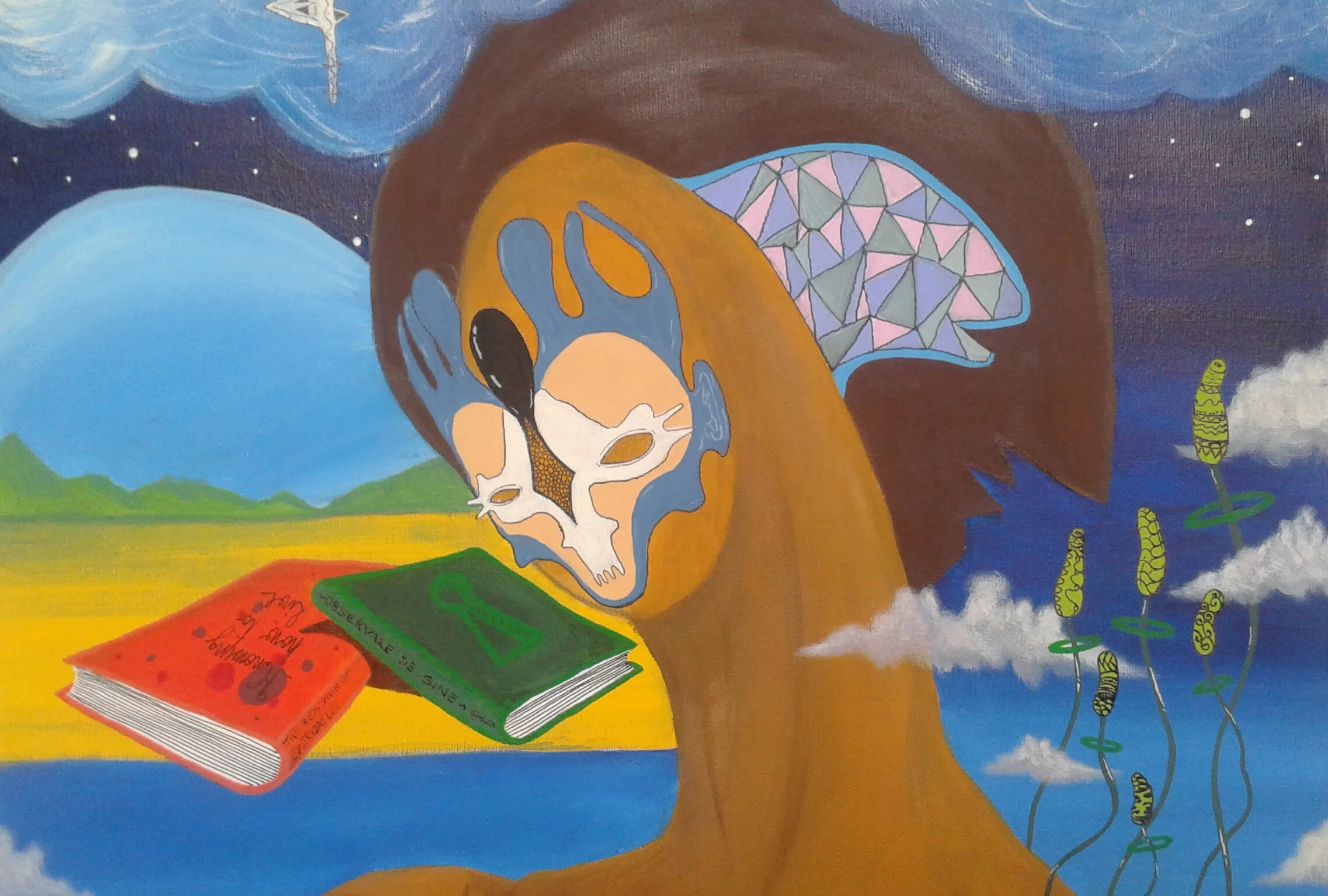 One Thing is Necessary (the madman), Acrylics on a 50x70cm Canvas, 2015
