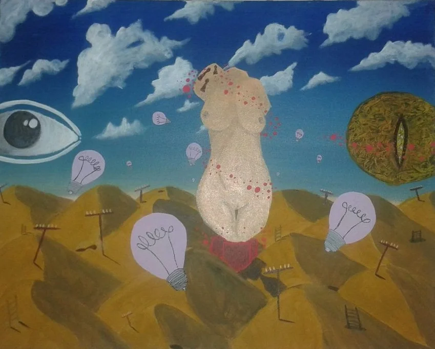 Childhood Dreams of Sand Dunes, A crylics on a 40x50 cm Canvas, 2014