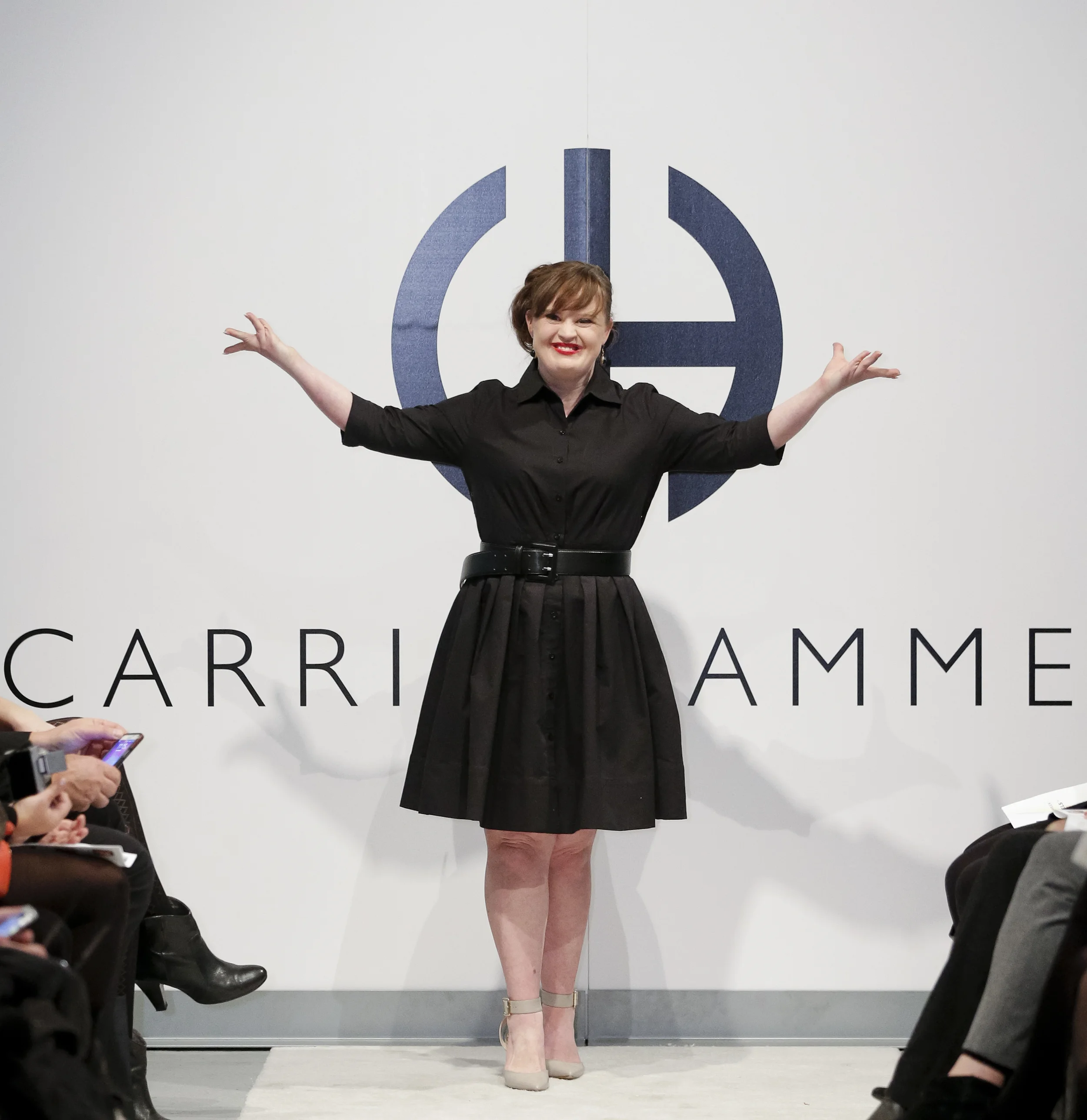 Jamie Brewer at Carrie Hammer’s New York Fashion Week show, 2015. Photo by Brian Ach, Getty Images