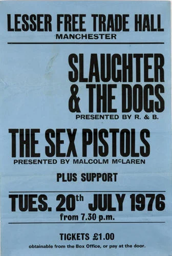 Lesser Free Trade Hall concert poster, 1976