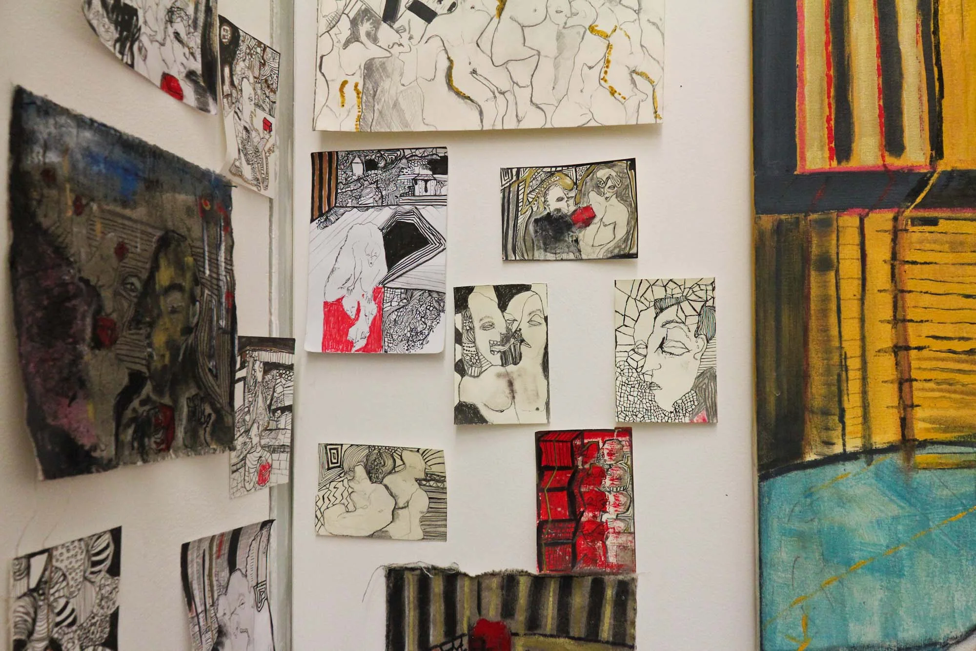Drawings by Mona Osman at Royal College of Art, 2016