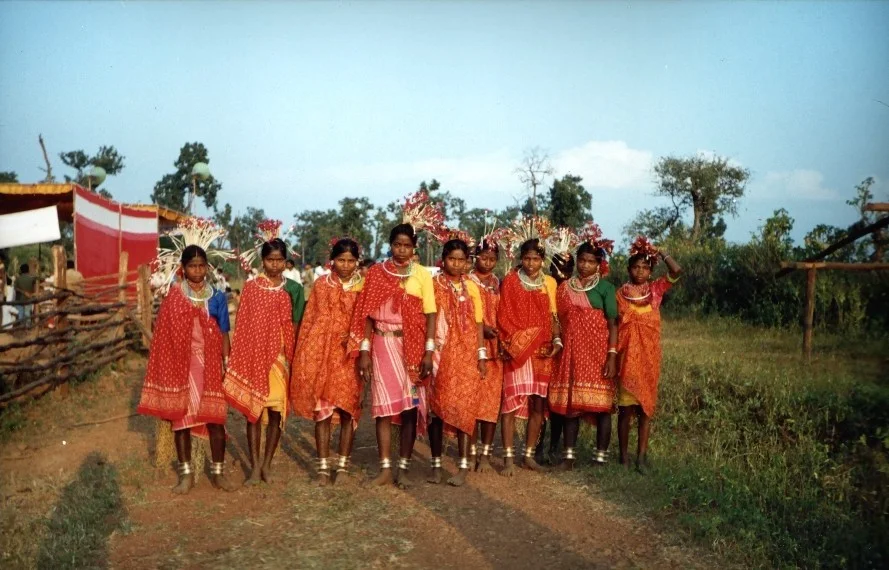Bhil tribe girls in Jhabua district