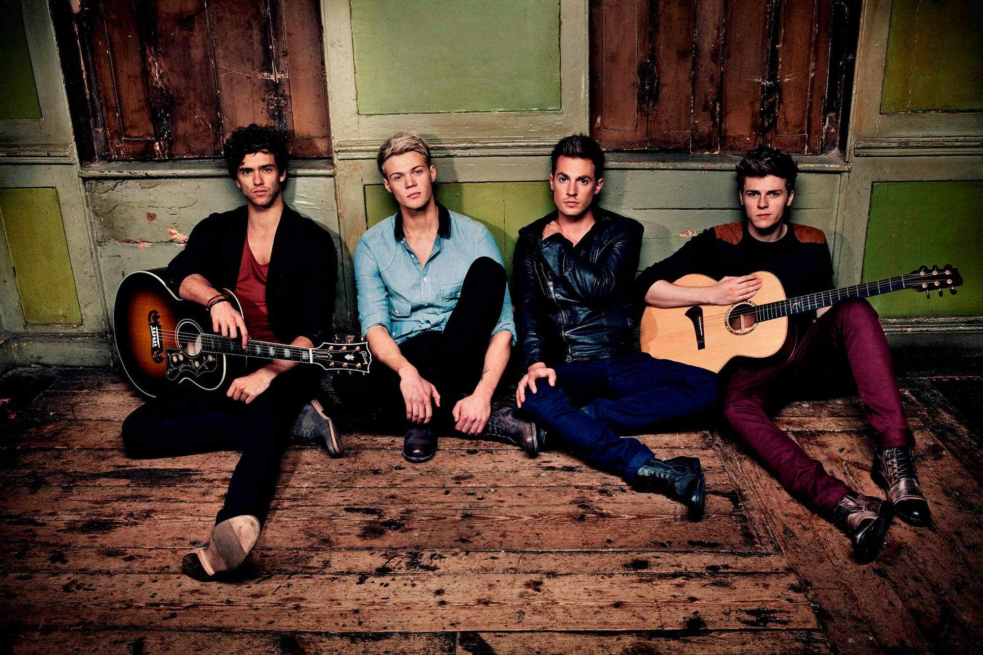 From left to right: Andy with Lawson band-mates Ryan, Adam and Joel