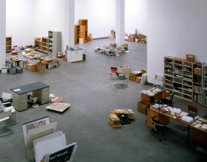 Florian Slotawa's installation view at Bonner Kunstverein, 2004
