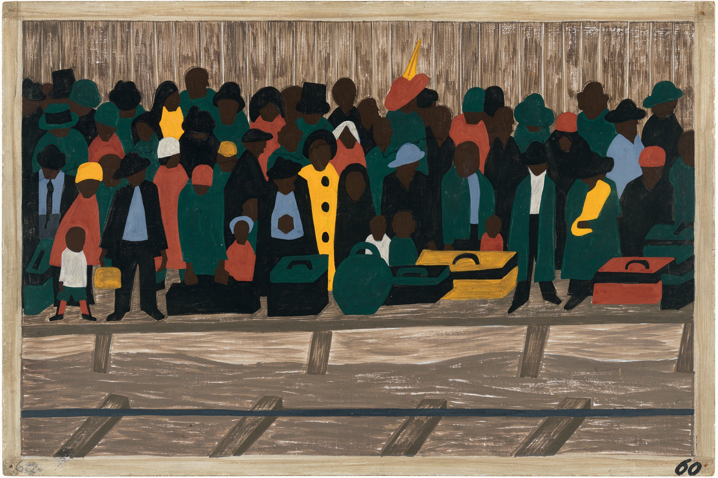 Panel No. 60 from 'The Migration of the Negro' series, 1941 by Jacob Lawrence