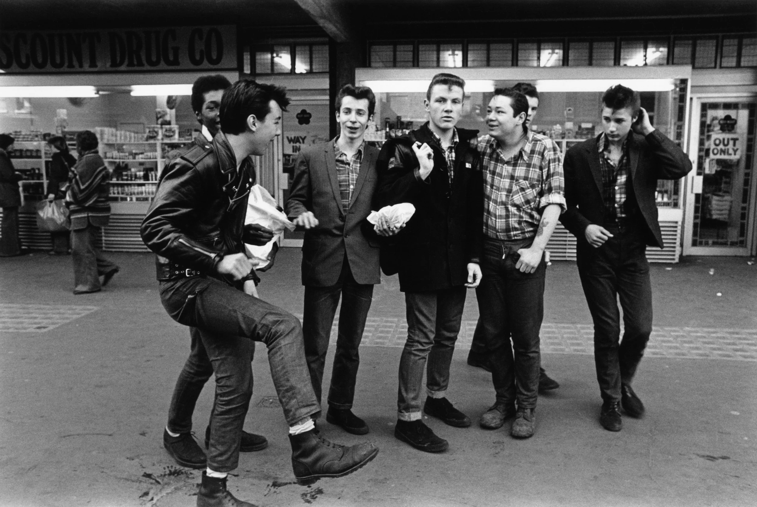 A group of Teddy boys / Rockers, London 1979 by Janette Beckman
