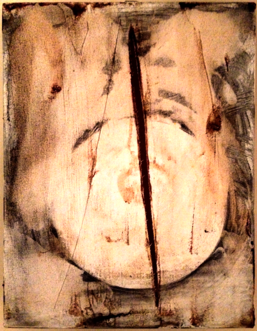 Après Une Lecture Du Dante: food canvas. painted with food textures, colours, and edible paint (2014)