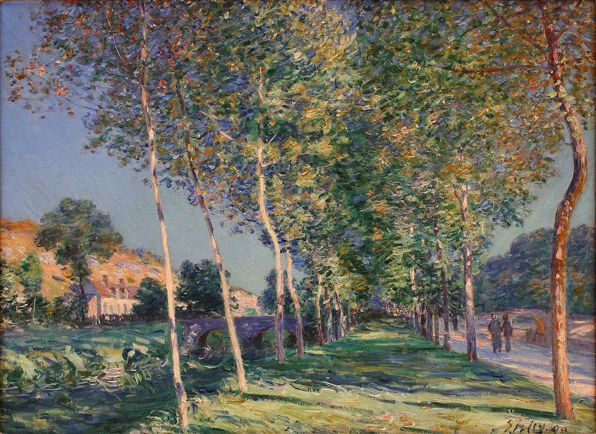 Allée des peupliers de Moret , 1980 by Alfred Sisley has been stolen three times from the Musée des Beaux-Arts.