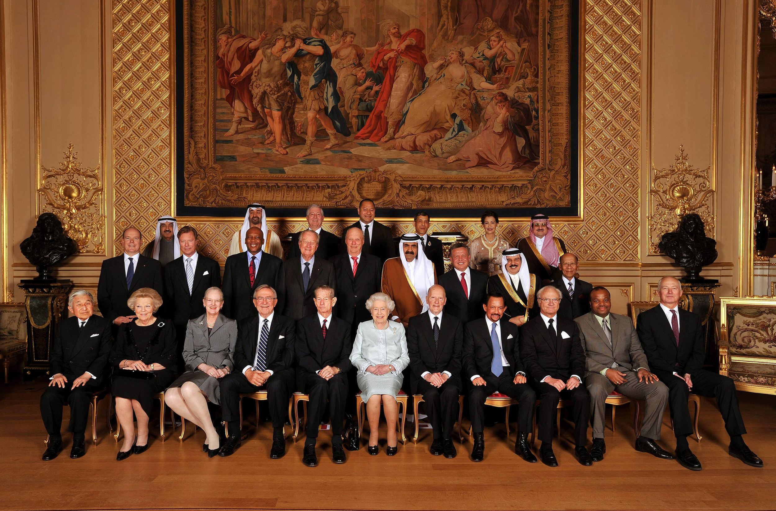 The Queen invited Royals from around the world to Windsor Castle for a Sovereign Monarchs Jubilee lunch. Photo by Press Association, 2012.