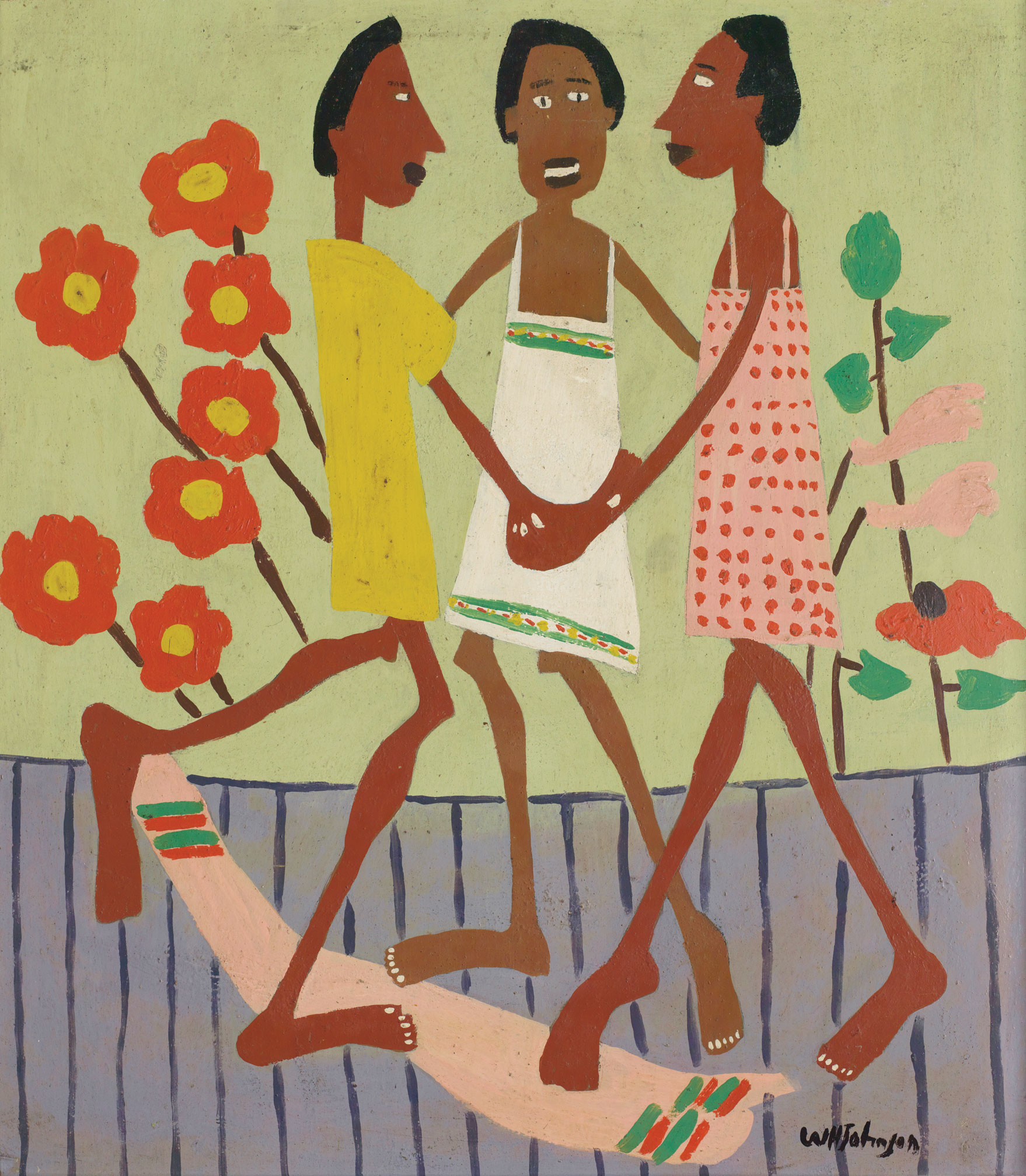 'Ring Around the Rosey' 1944 by William H. Johnson's. Part of the collection of Morgan State University.
