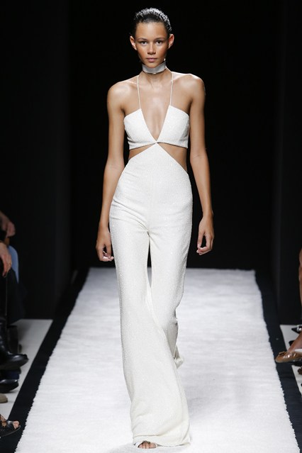 Balmain jumpsuit from Spring/Summer 2016 collection, worn by Taylor Swift at the Billboard Music Awards 2015. Photo source: Vogue Runway.