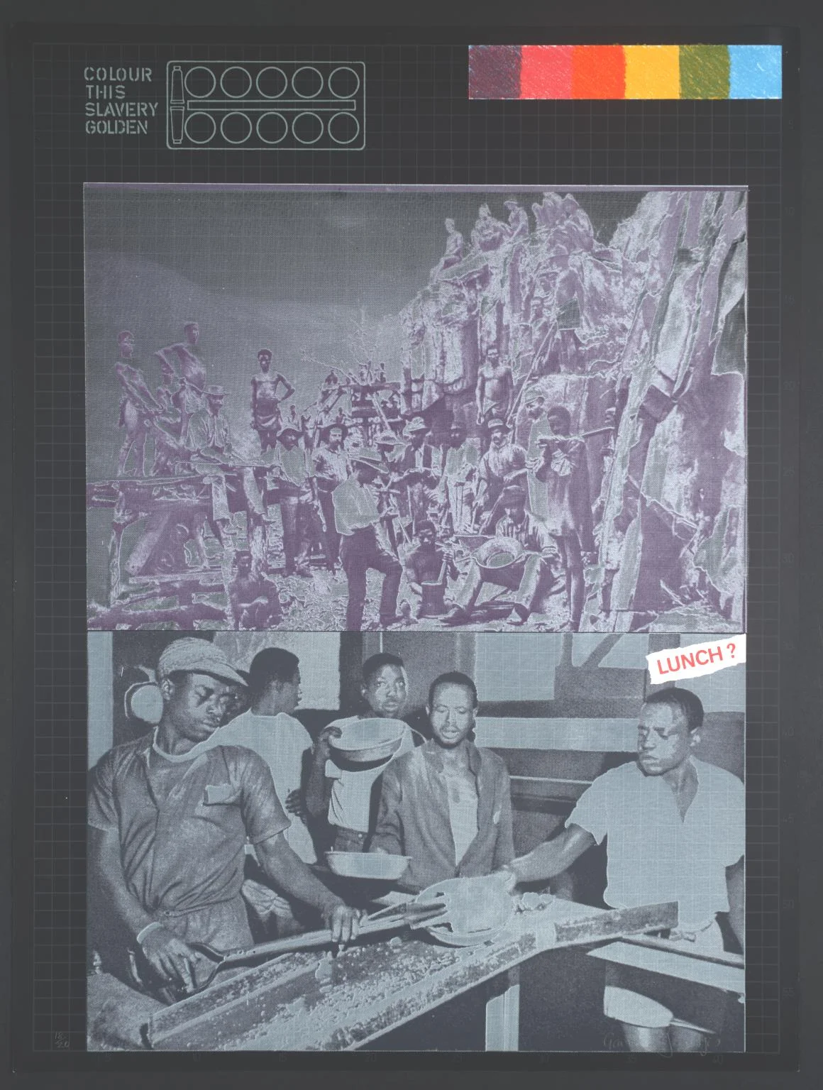Colour this Slavery Golden , 1974 by Gavin Jantjes.