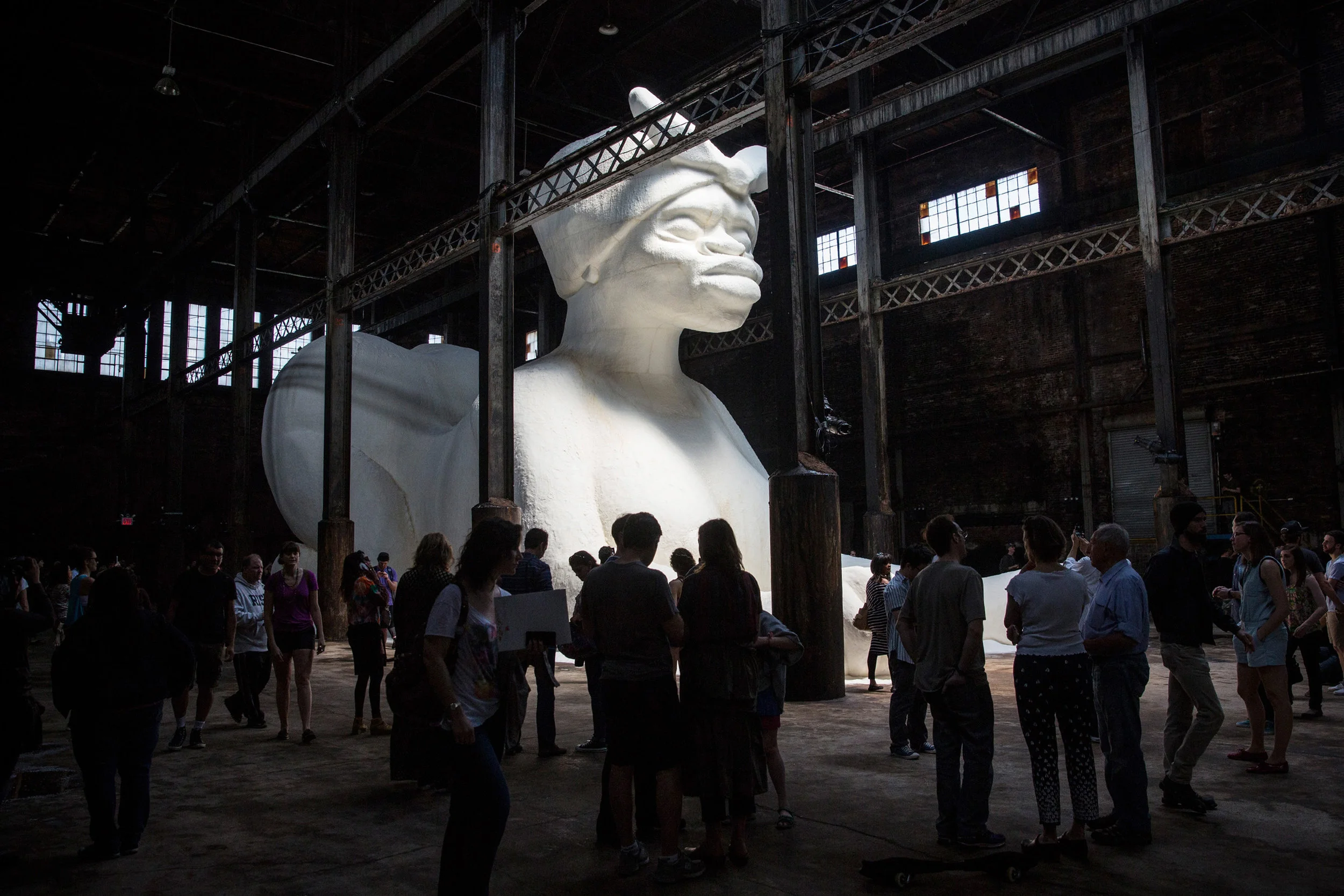Kara Walker's ' A Subtlety ' exhibition in 2014 at the original Domino Sugar Factory in New York.