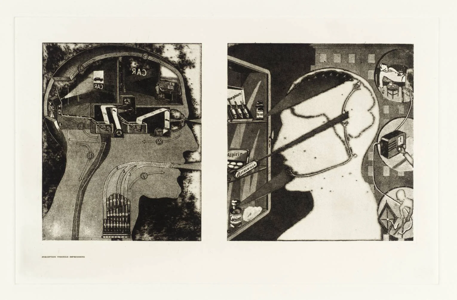 Secrets of Life - The Human Machine and How it Works: Perception through Impression , 1970 by Sir Eduardo Paolozzi.