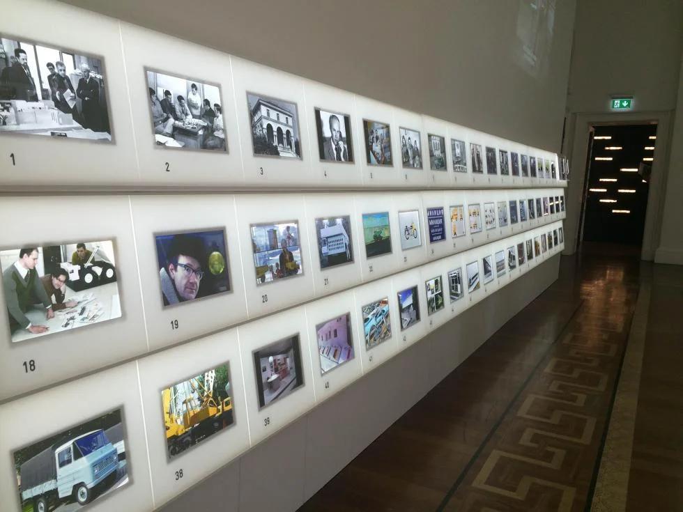 Exhibition view: Alexandra Guzeva's work as part of the " Utopia: Lost Archives of Soviet Design ". 2016 exhibition during London Design Biennale.