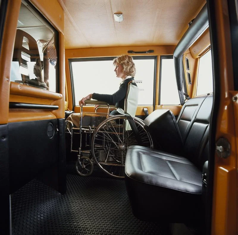The interior of experimental taxi, Volvo's Coggiola, 1977.