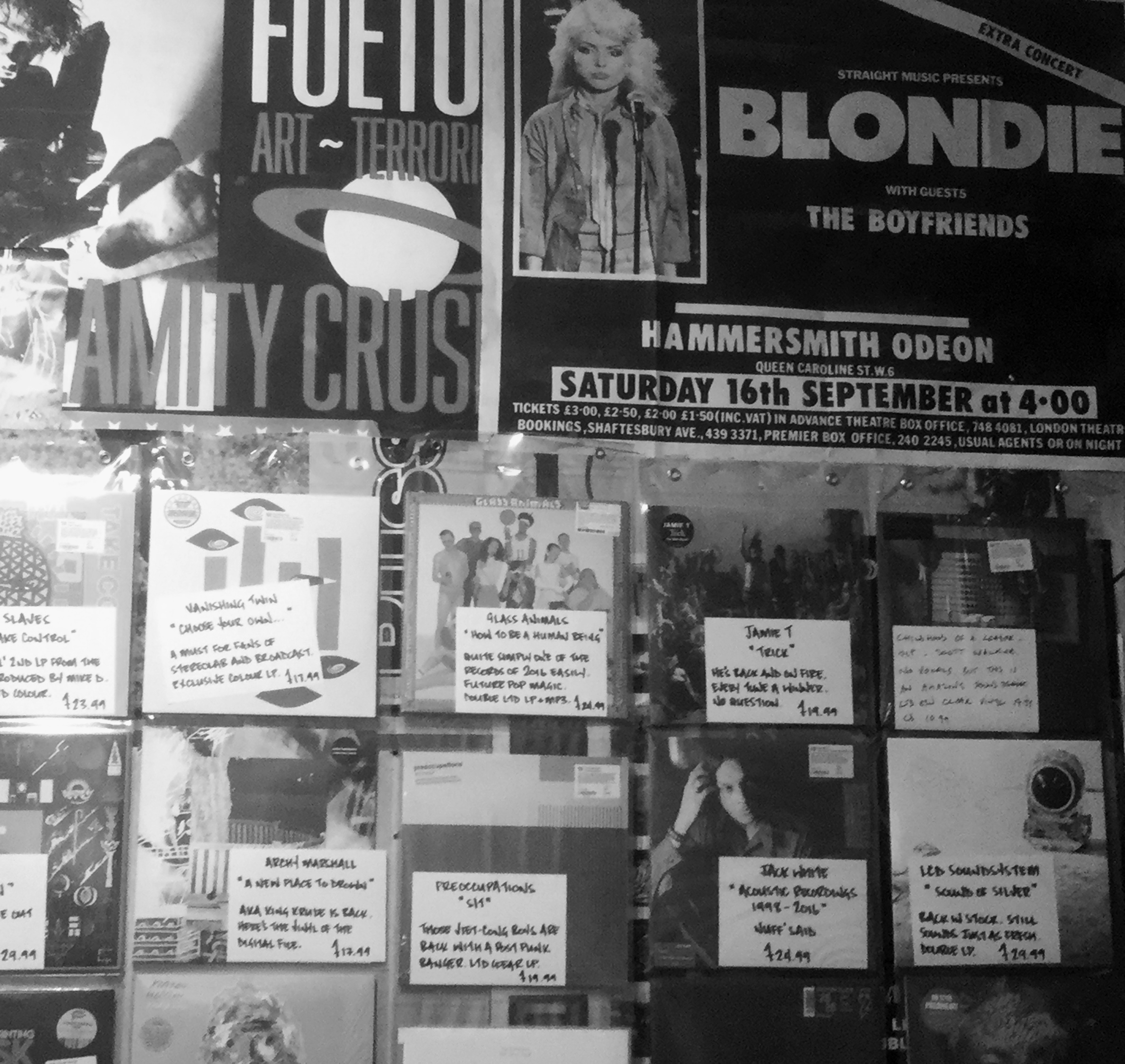 Music records inside the Rough Trade store, Notting Hill, 2016 by Veronica Mafolino.
