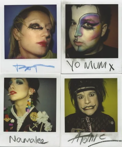 Archived p olaroids of London's club scene in '80s, shot by PP Hartnett .