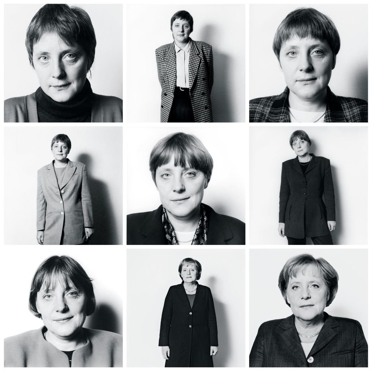 Angela Merkel shot by Herlinde Koelbl .