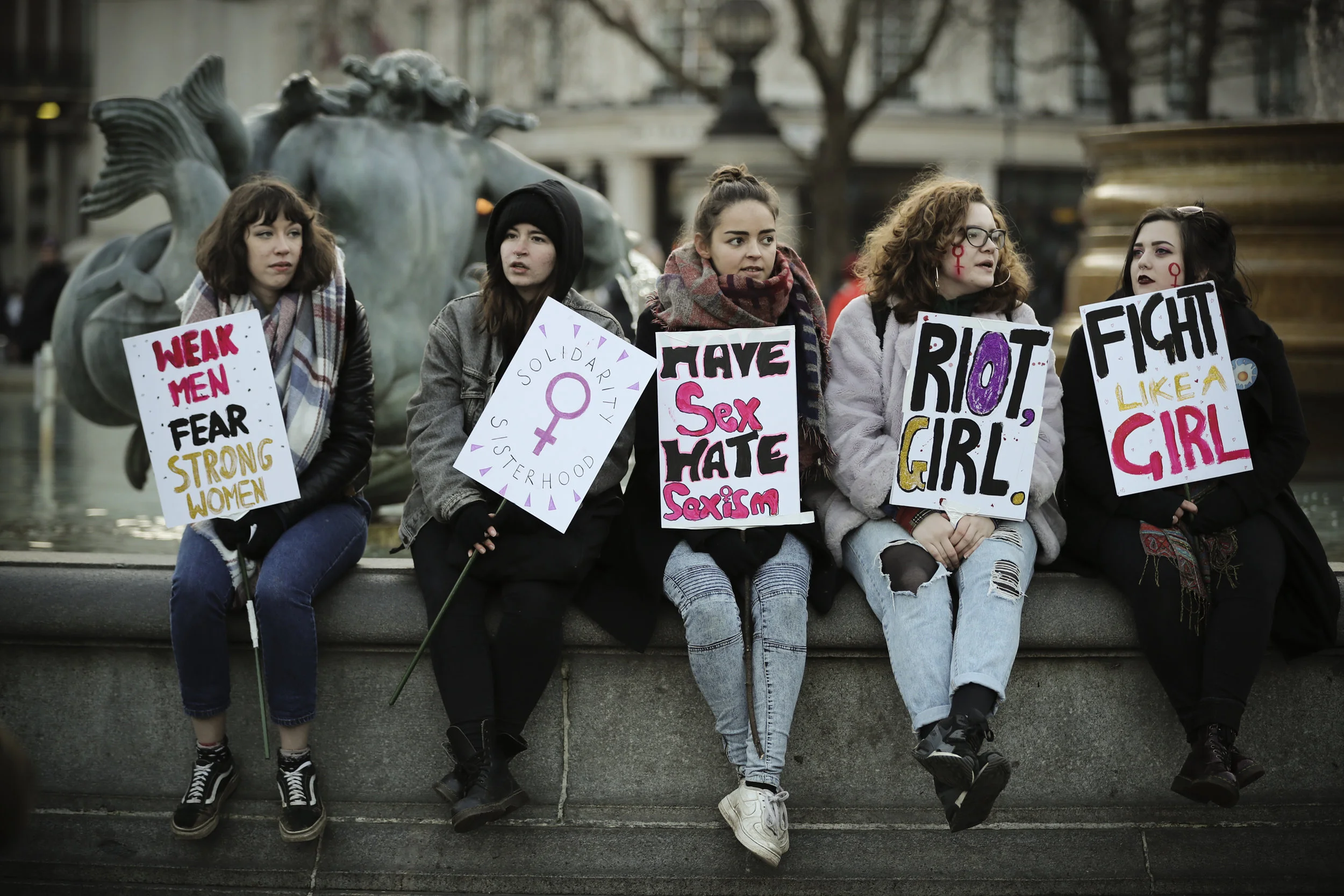 Women's March, 2017 at Trafalgar Square, London. Photo by Dan Kitwood/Getty Images