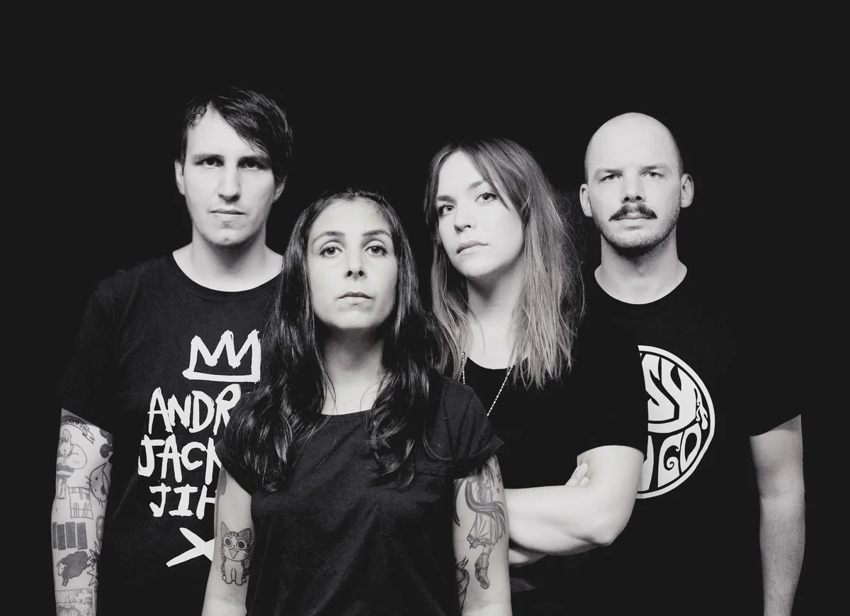 Frida Calderon and Klara Persson pictured in the band Twin Pigs.