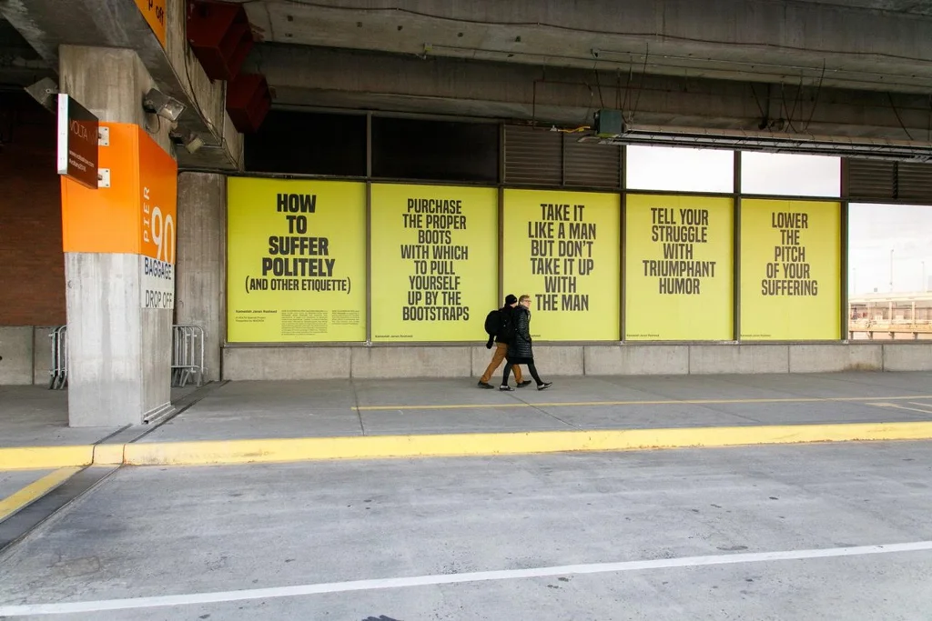 From the series How to Suffer Politely ( And Other Etiquette ), 2014 by Kameelah Janan Rasheed.