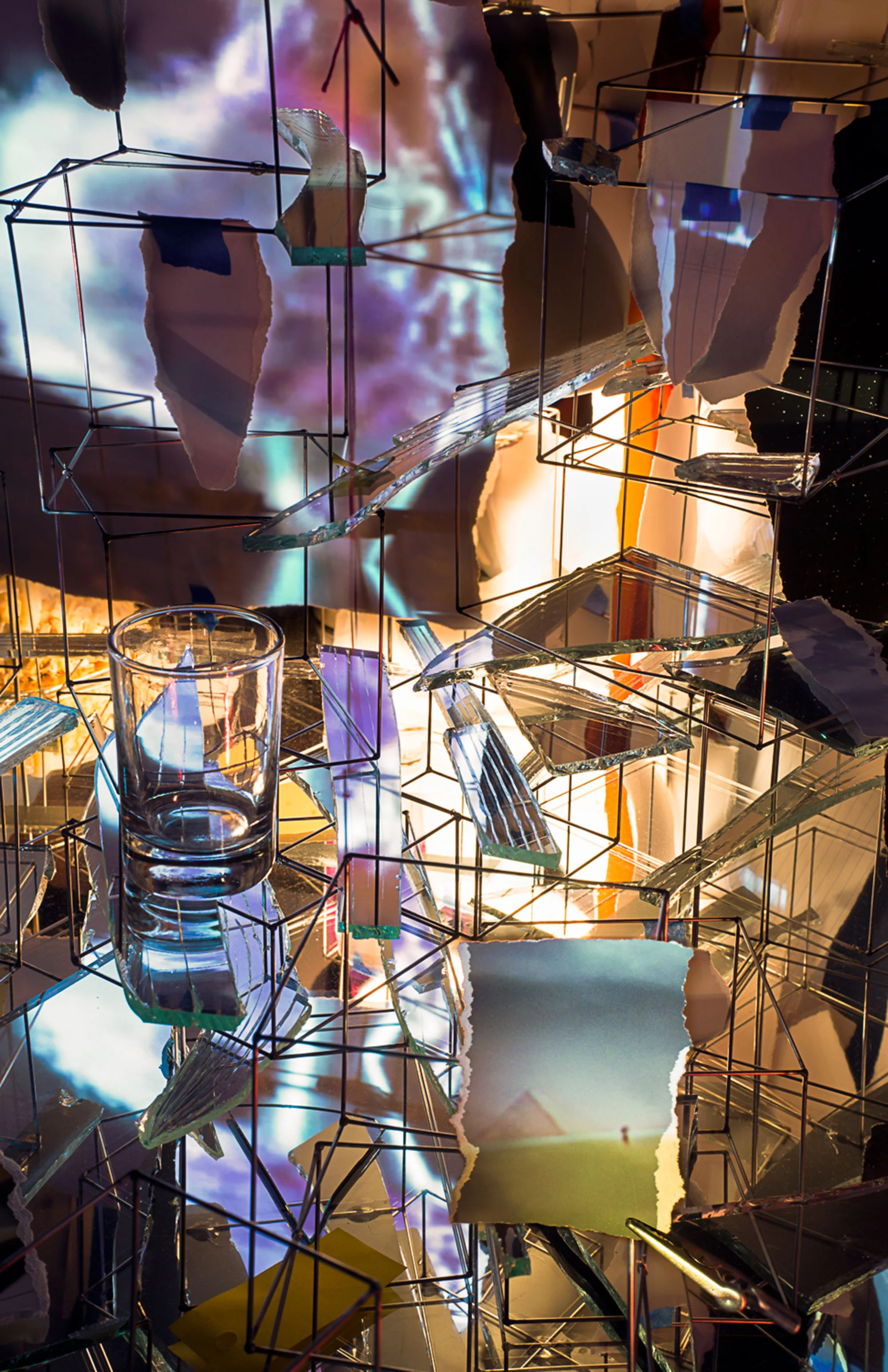 Installation view: Timekeeper , 2016 by Sarah Sze at Copenhagen Contemporary.
