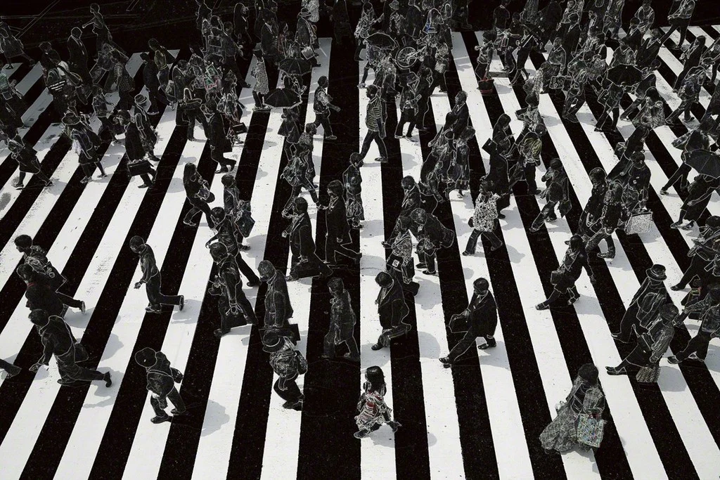 Tokyo Crossing , 2008, from the series 'Pure Lines' by Wolfram Ruoff