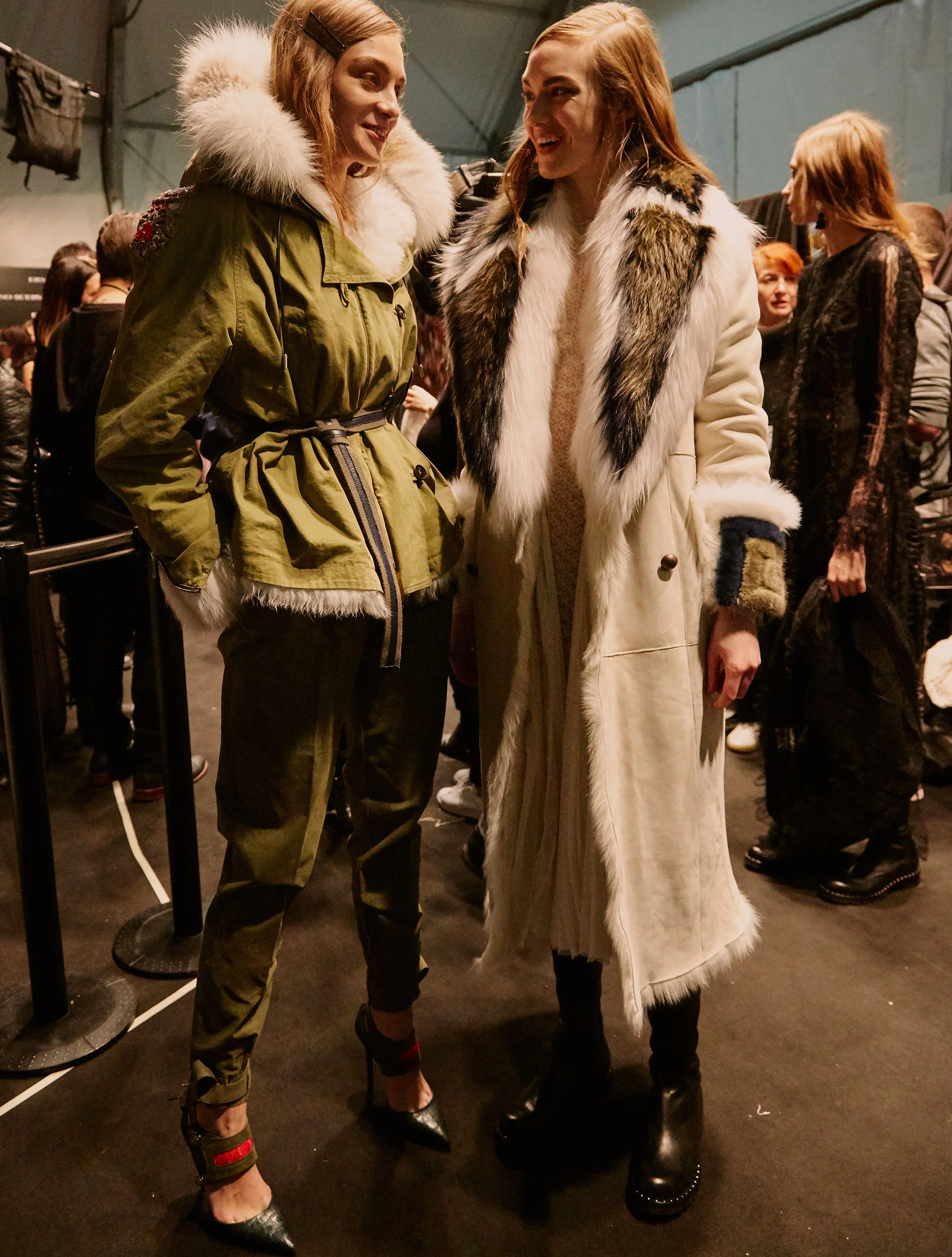 Backstage at Ermanno Scervino's AW17 show.