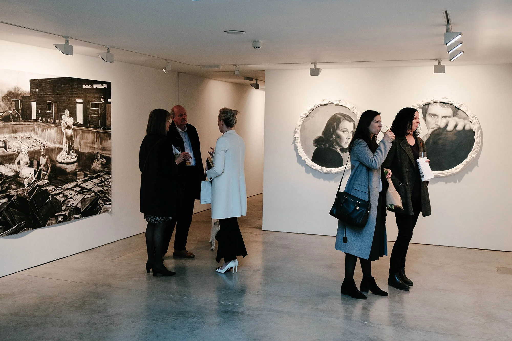 Private view of While I'm Still Warm exhibition at The Cob Gallery.