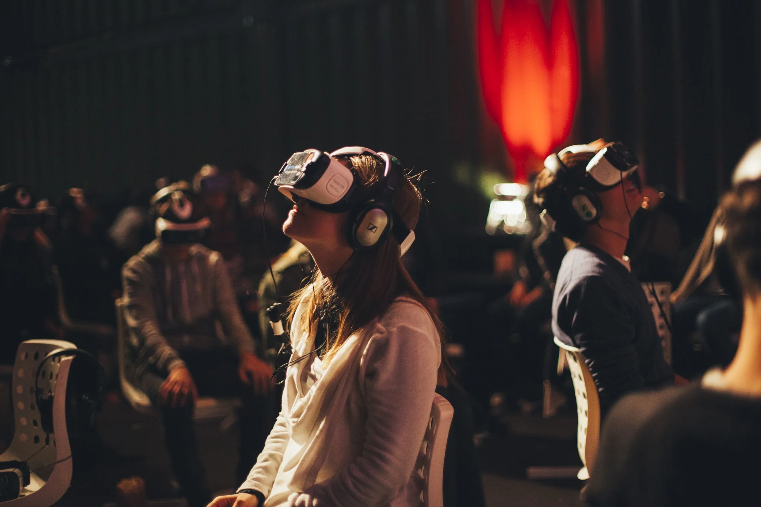 Inside the world's first virtual reality cinema in Amsterdam. Photo source: The VR Cinema .
