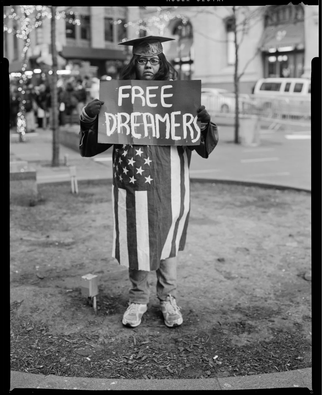 Yajaira Saavedra at rally calling for passage of a bill now known as the Dream Act. Photo by Accra Shepp for The New York Times .