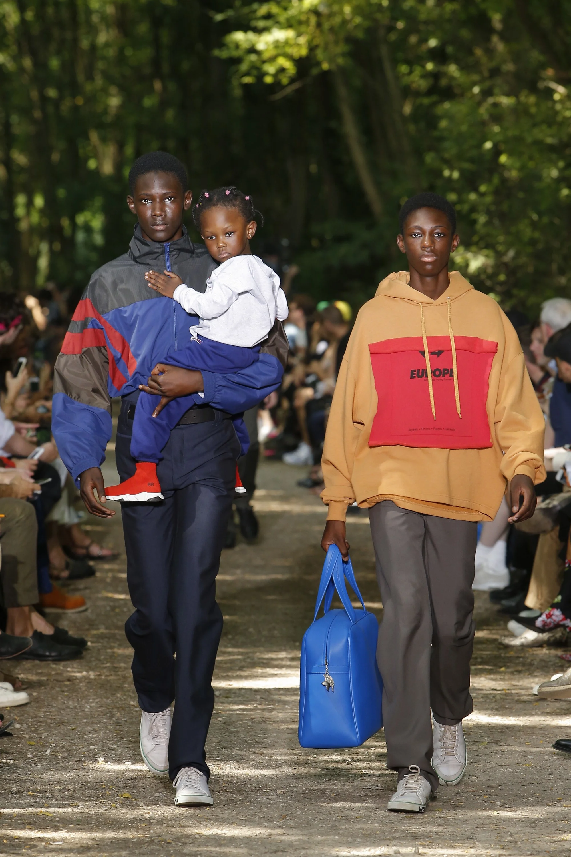 Looks from Balenciaga's SS18 collection.
