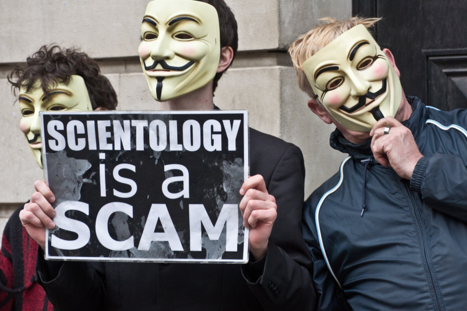 Protest against Scientology church in Ireland, March 2011. Photo source: William Murphy