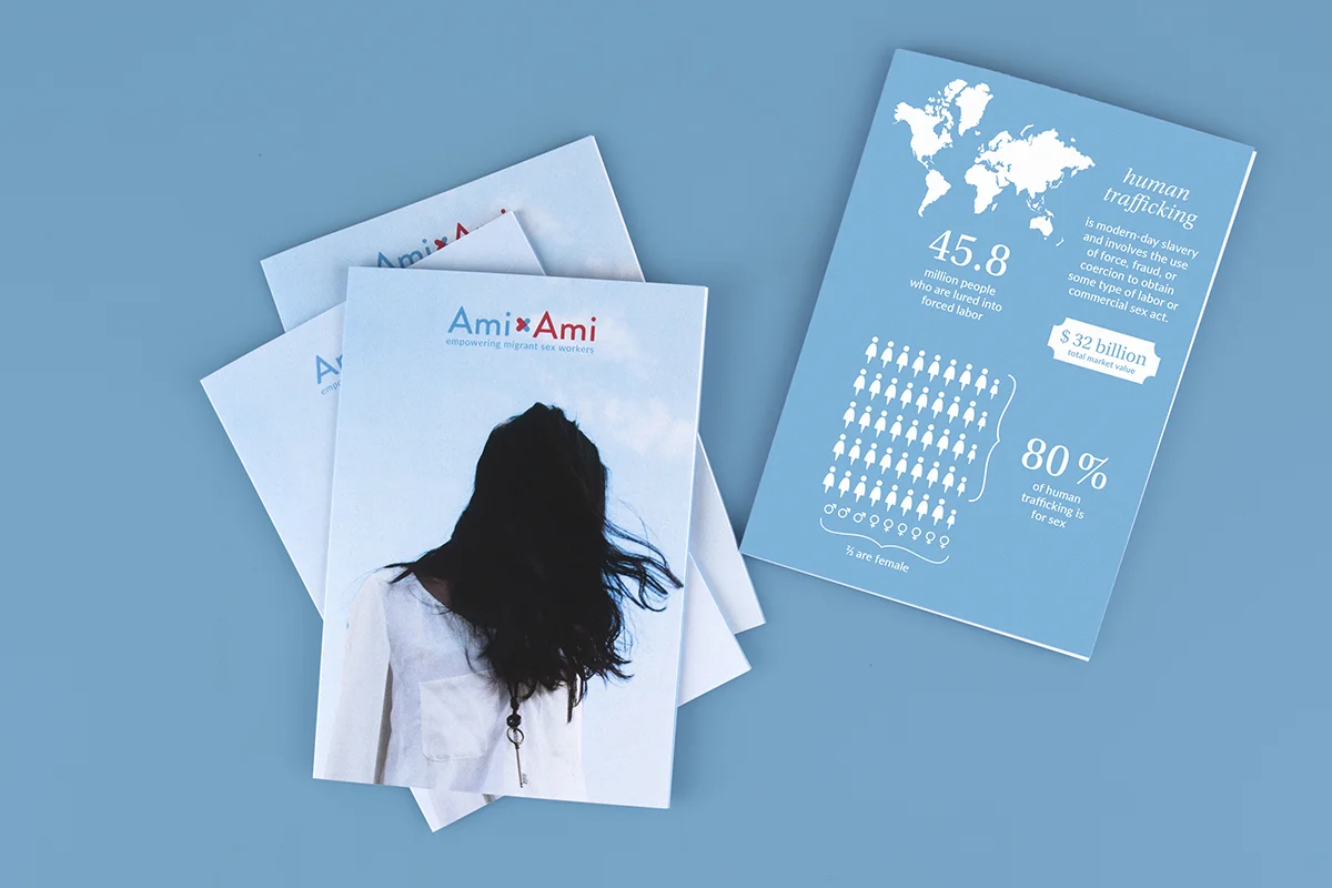 Ami Ami's brochures designed by Charlotte Ladiges.