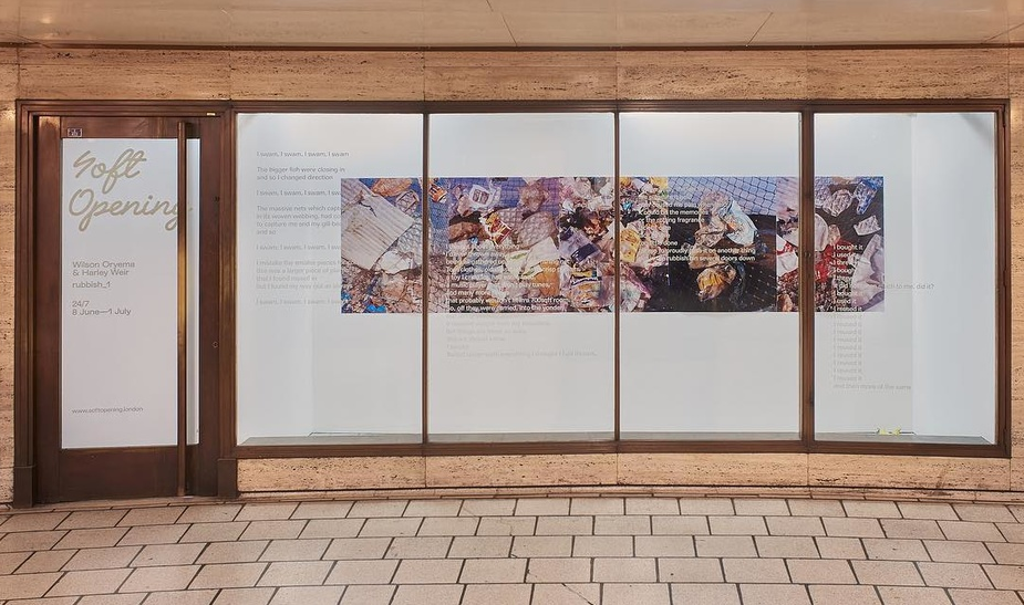 Rubbish_1 , 2018 joint exhibtion with Harley Weir at the Soft Opening gallery in Piccadilly, London.