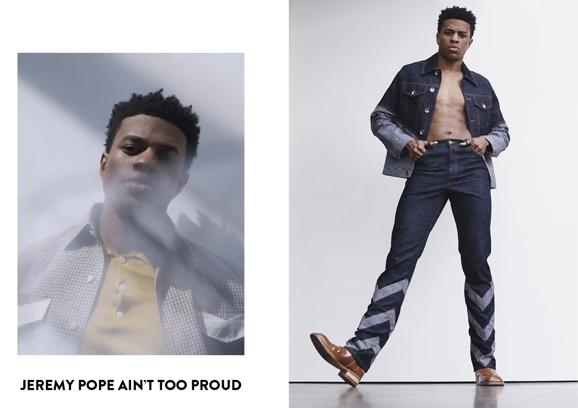 Left: Top and Jacket by No Sense. Right: Full Look by Calvin Luo .