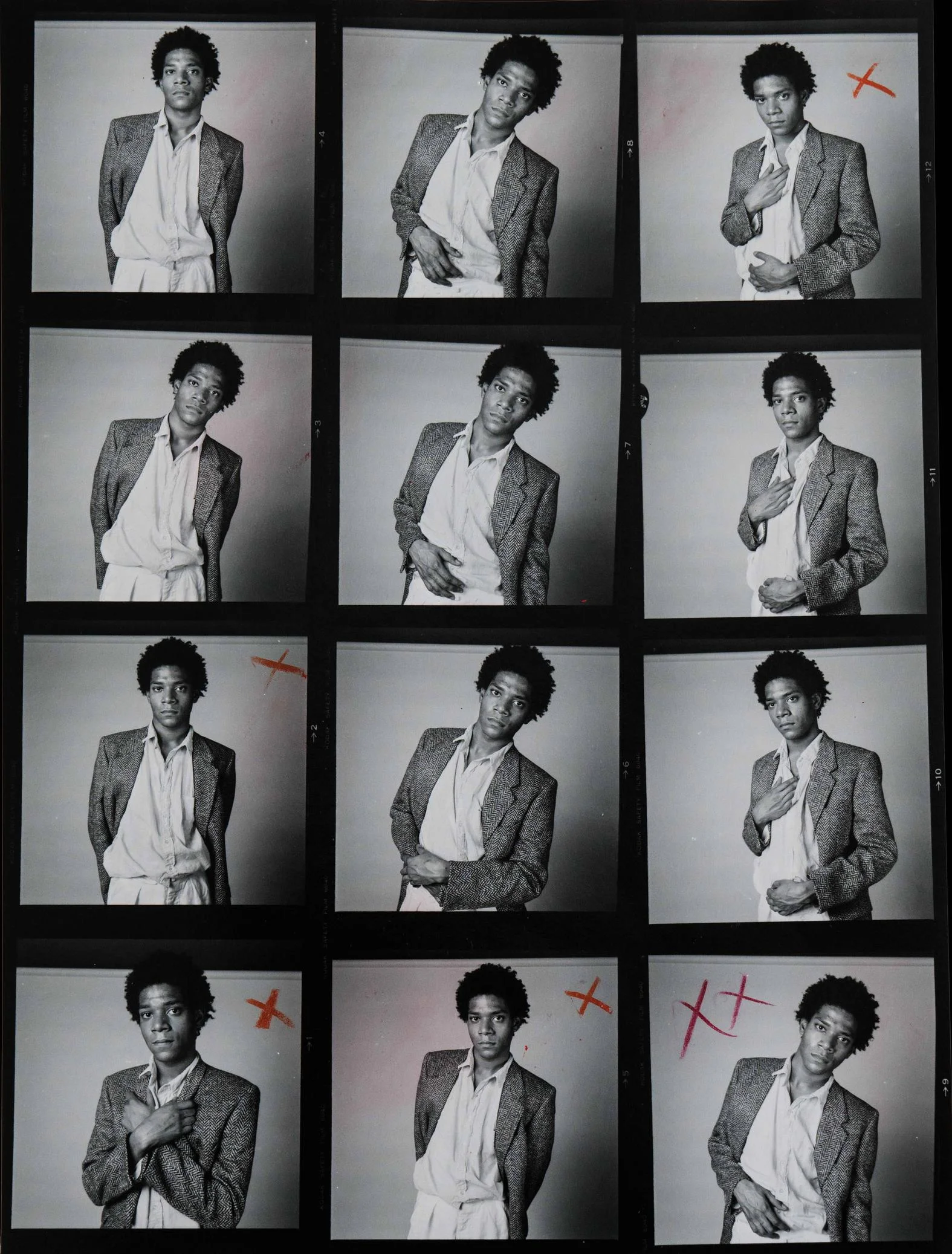 Contact sheet and extract from Richard Corman’s ‘A Portrait’ book.