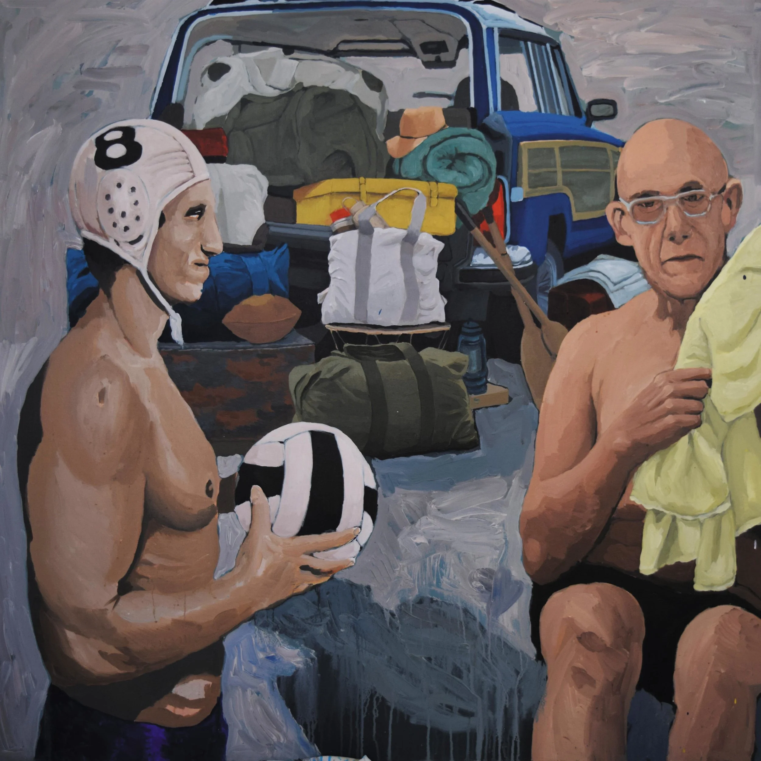 Foucault Picnic , 150 x 150 cm, acrylic on canvas.
