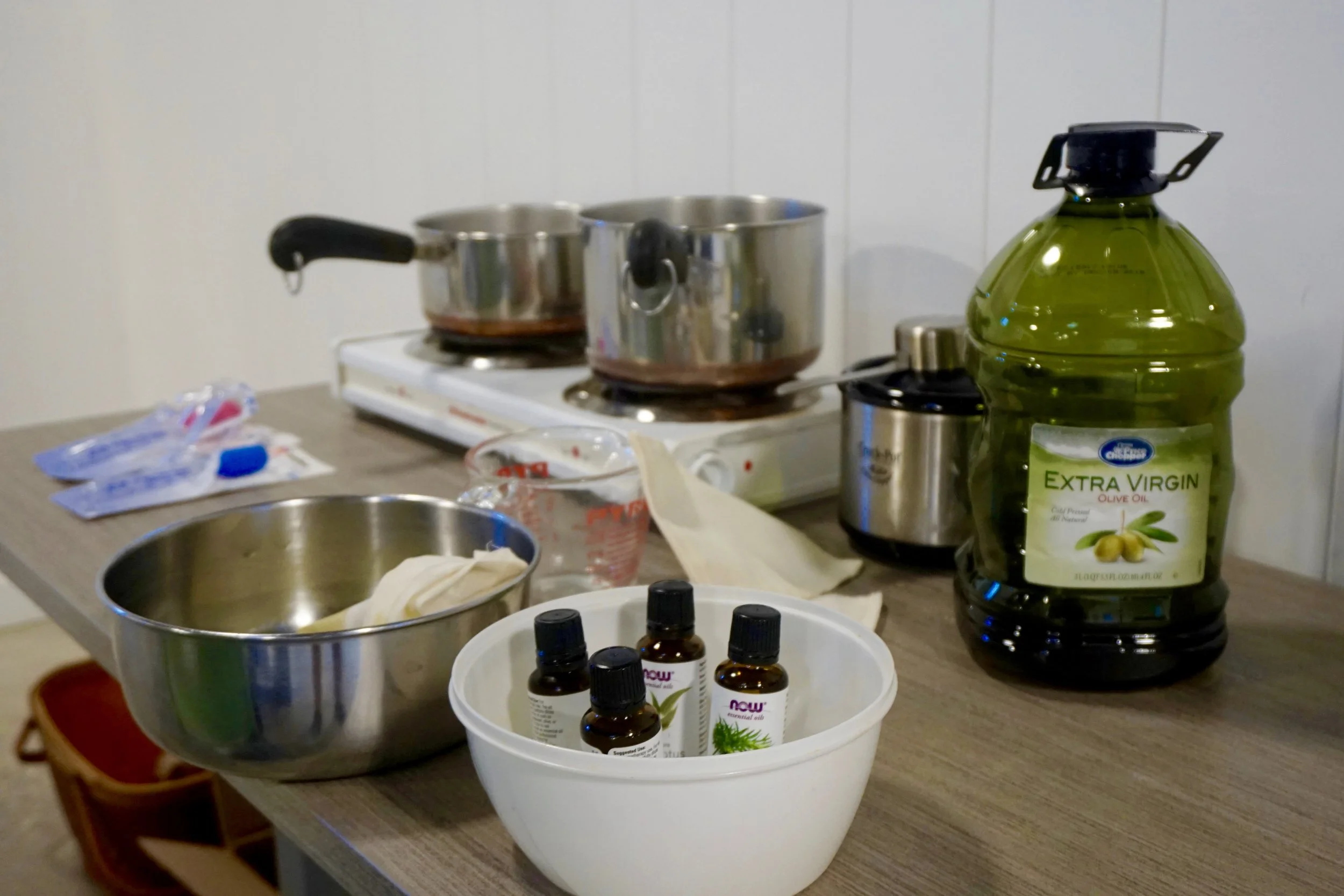 Above: Beatrix’s salve-making set up.