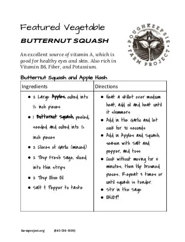 Apple and Squash Hash