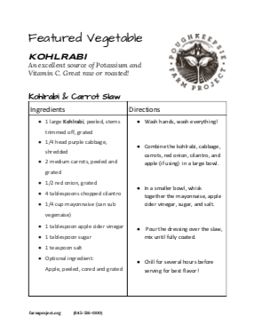 Kohlrabi & Carrot Slaw