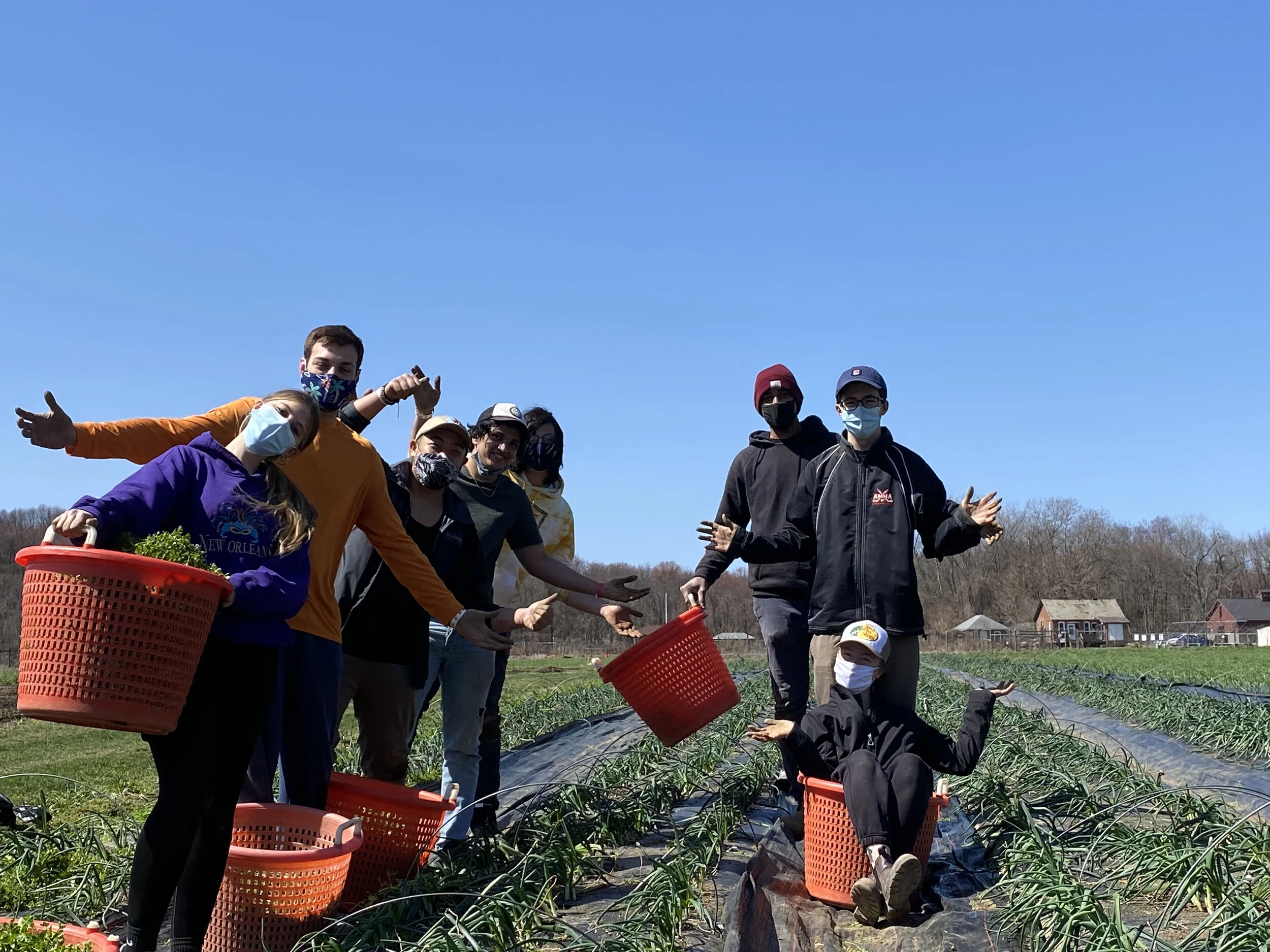 We miss you out here! Volunteering on the farm