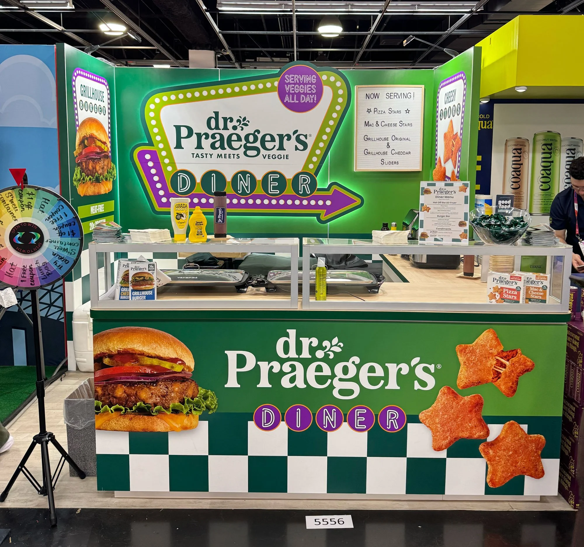 Dr. Praeger's diner-themed booth at Expo West 2026