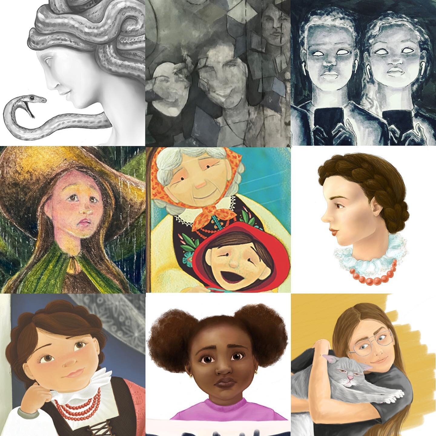 Human faces ...I DEFINITELY need to complete more human drawings 😬 I tell my students to &lsquo;talk less and draw more&rsquo;. Maybe time to do as I say.... #faceyourart2020 #illustration #childrensbookillustration #kidlitillustrator #faces #drawmo