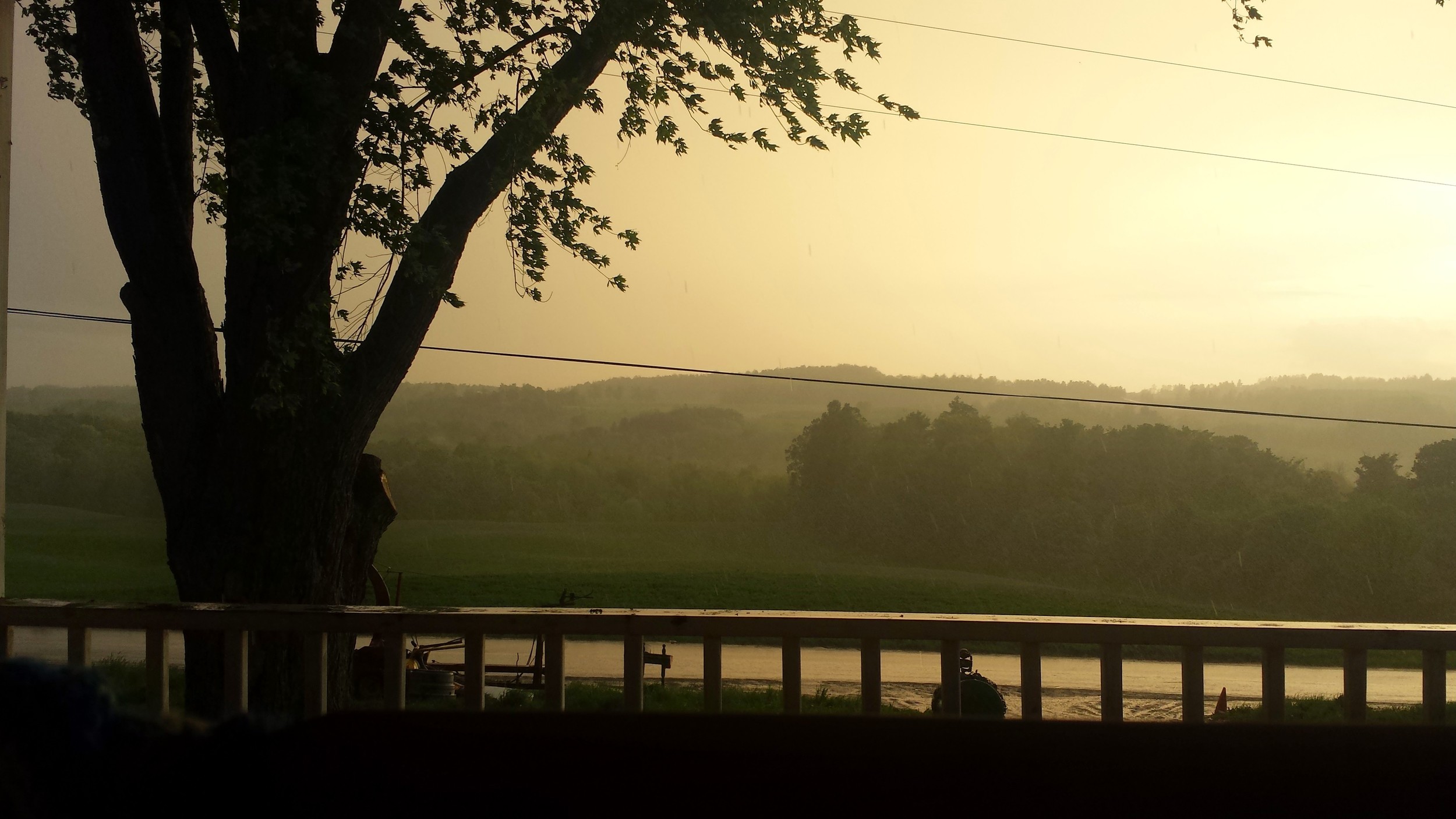 The view from the porch while enjoying some post-storm icecream